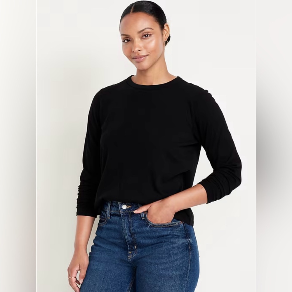 Old Navy Everywear Black Long Sleeve Tee Women’s Small